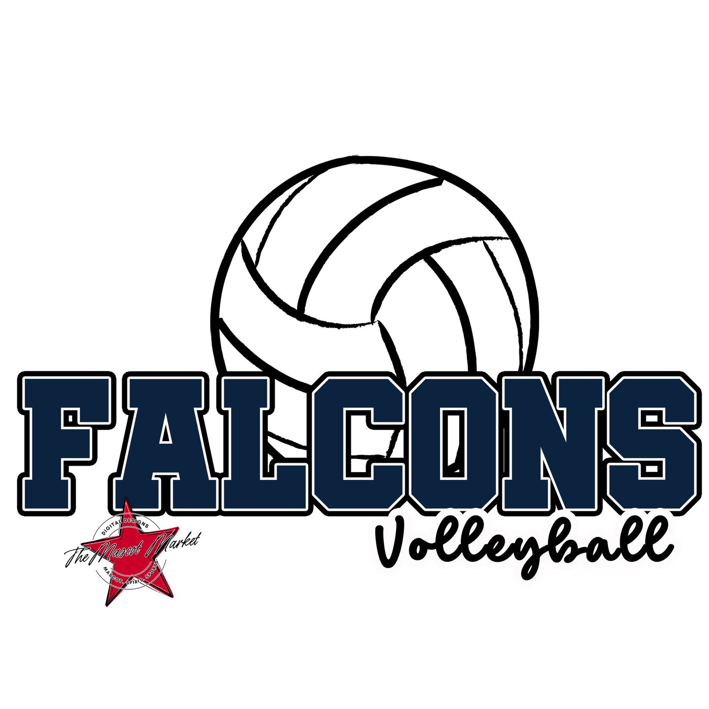 Falcons Varsity Volleyball-Navy
