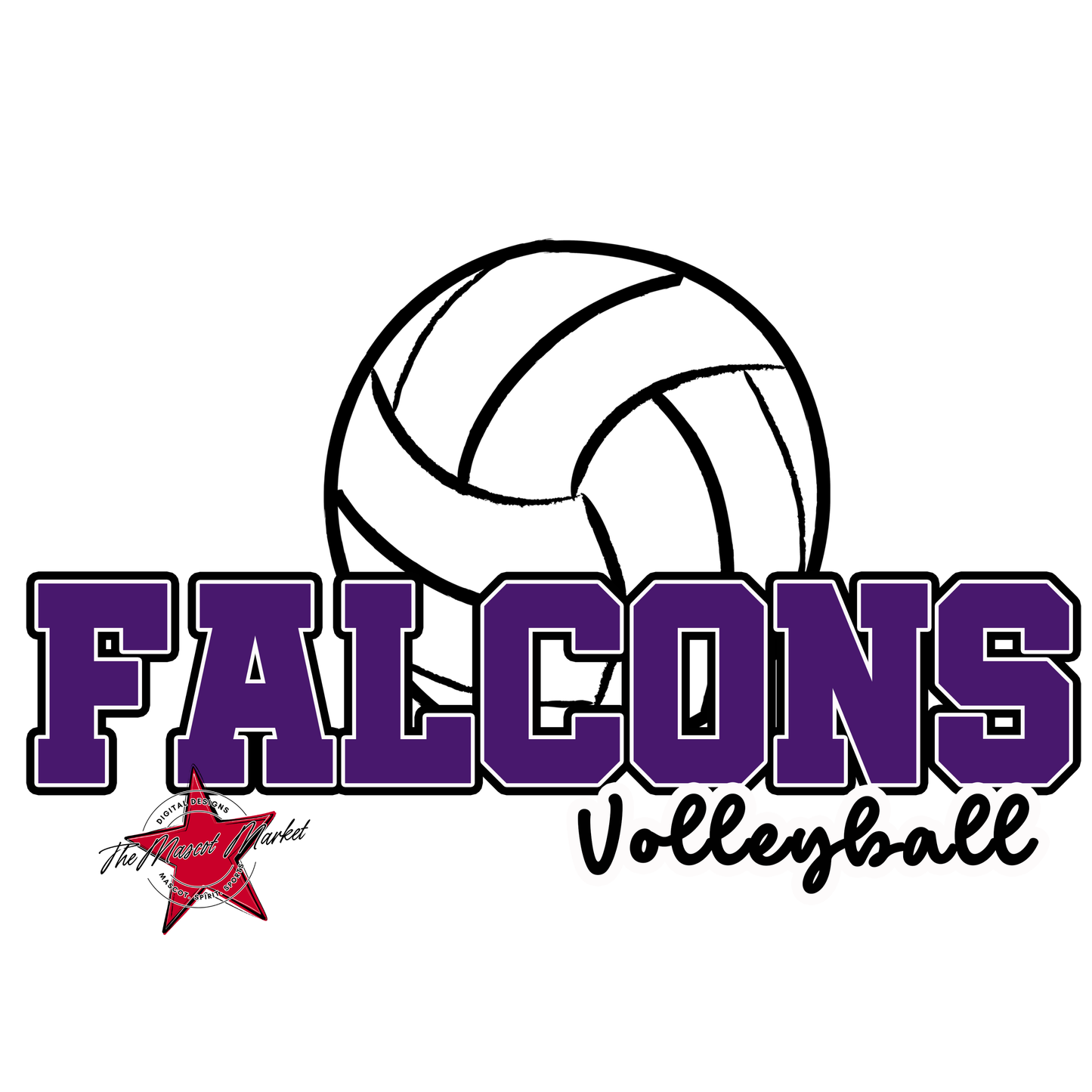 Falcons Varsity Volleyball-Purple