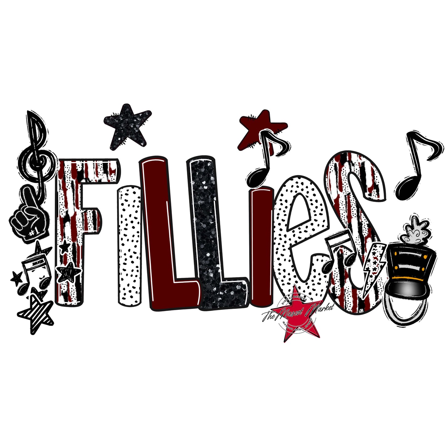 Fillies Band Scrape-Maroon