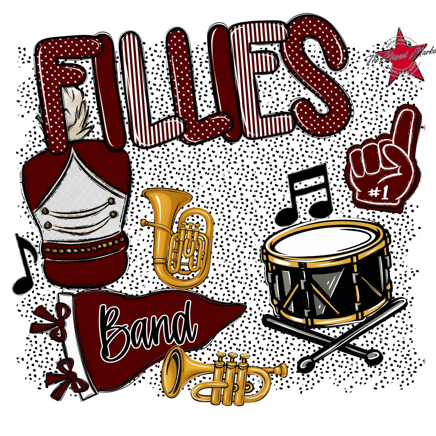 Fillies Band Spirit-Maroon