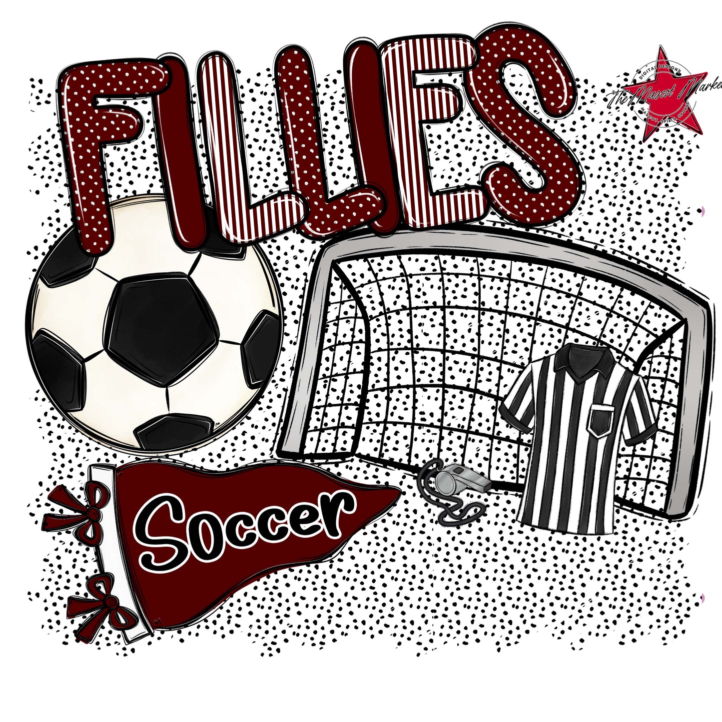 Fillies Soccer Spirit-Maroon
