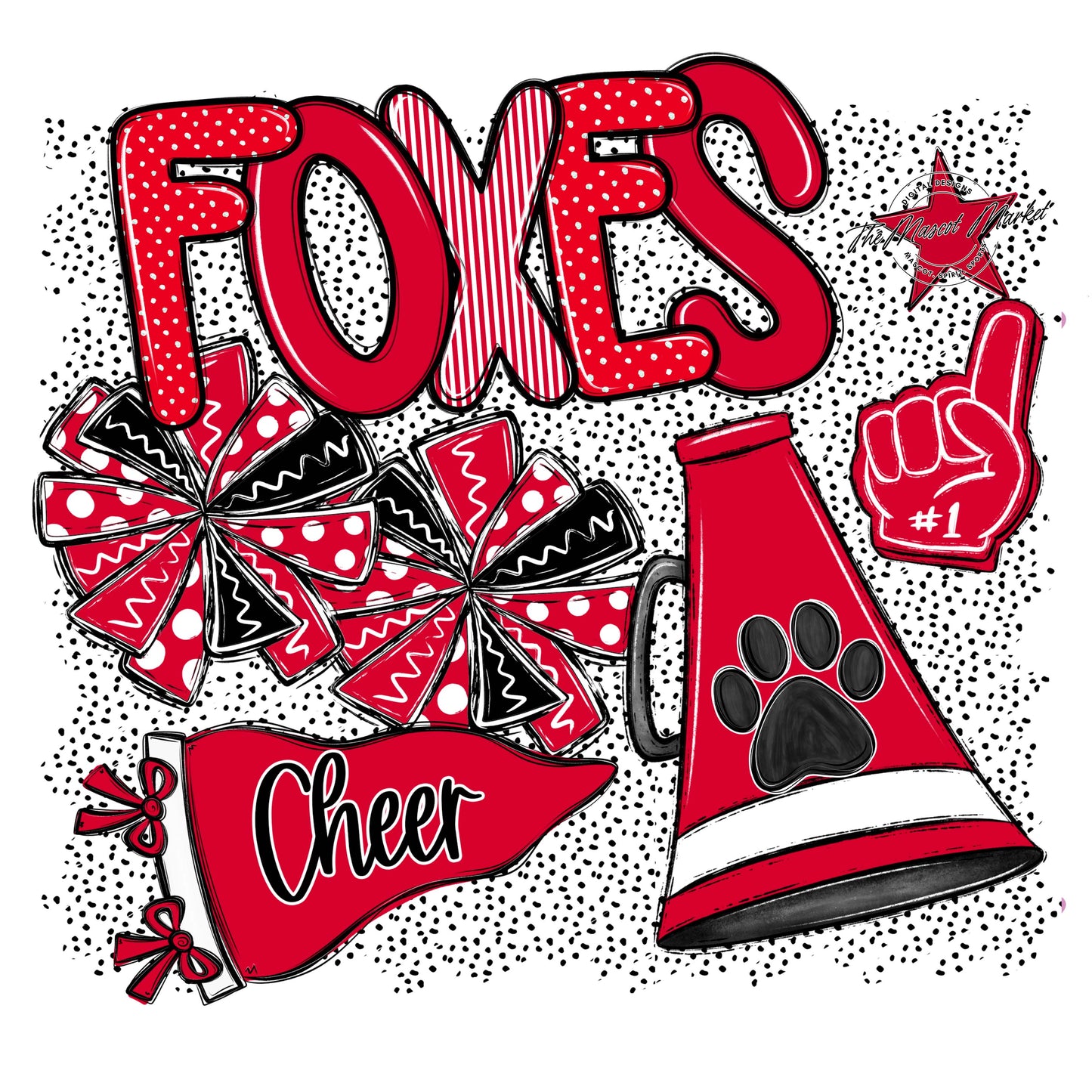 Foxes Cheer Spirit-Red