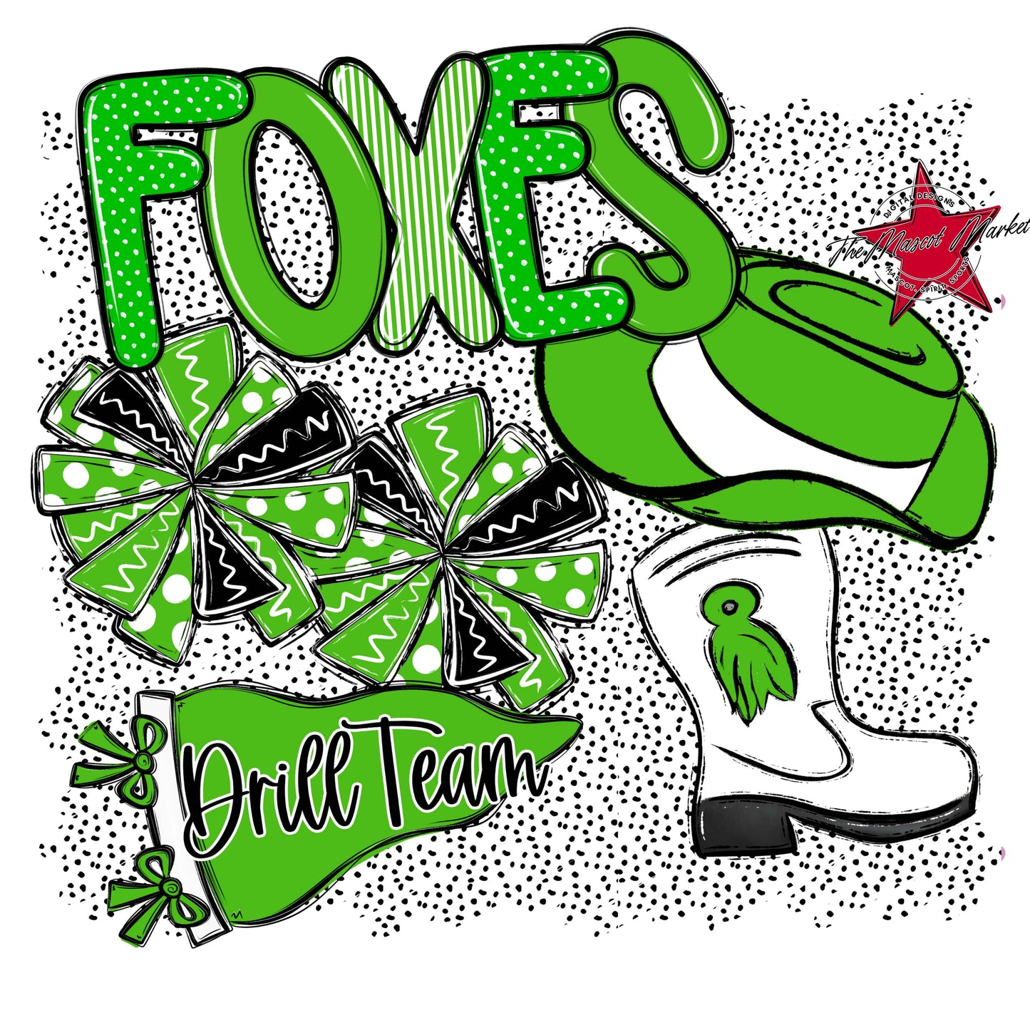 Foxes Drillteam Spirit-Bright Green