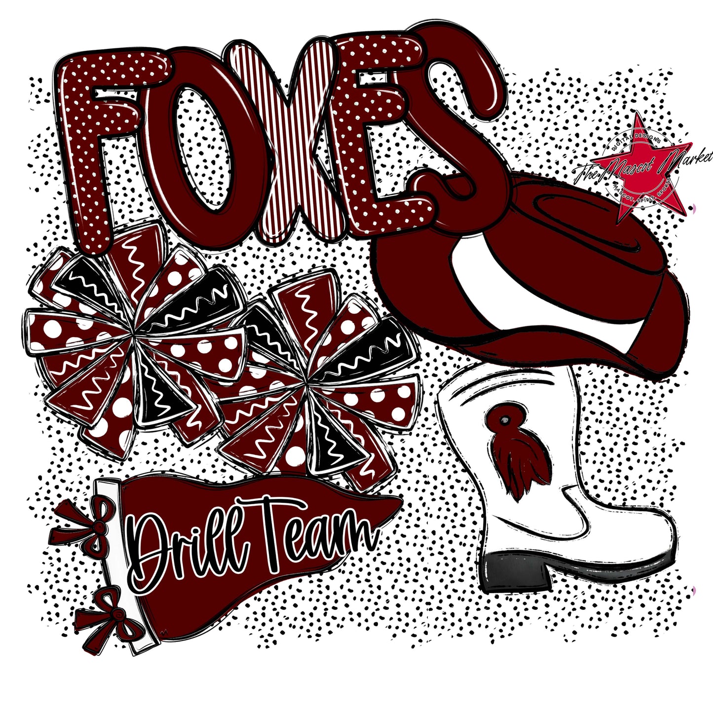Foxes Drillteam Spirit-Maroon