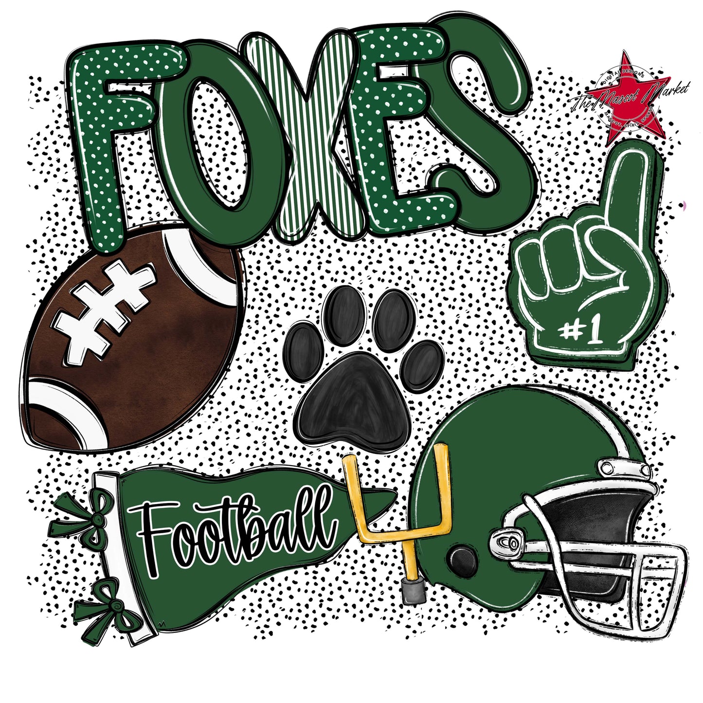 Foxes Football Spirit-Green