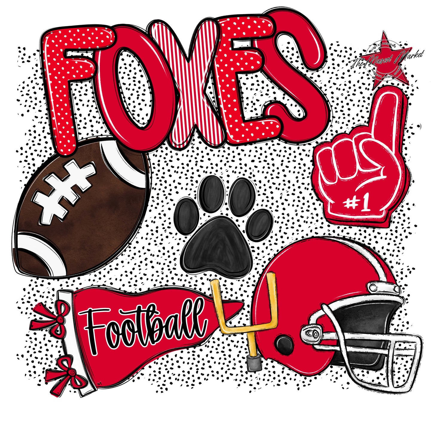 Foxes Football Spirit-Red