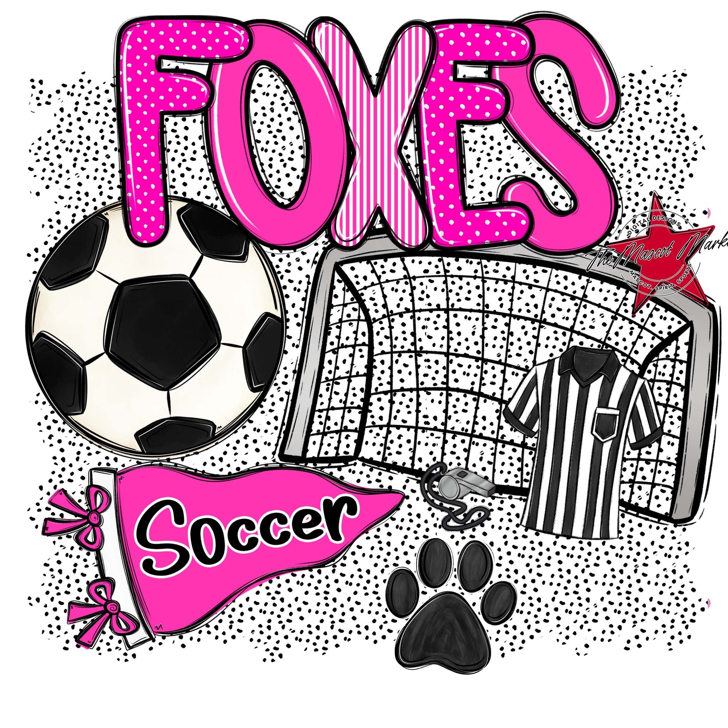Foxes Soccer Spirit-Pink