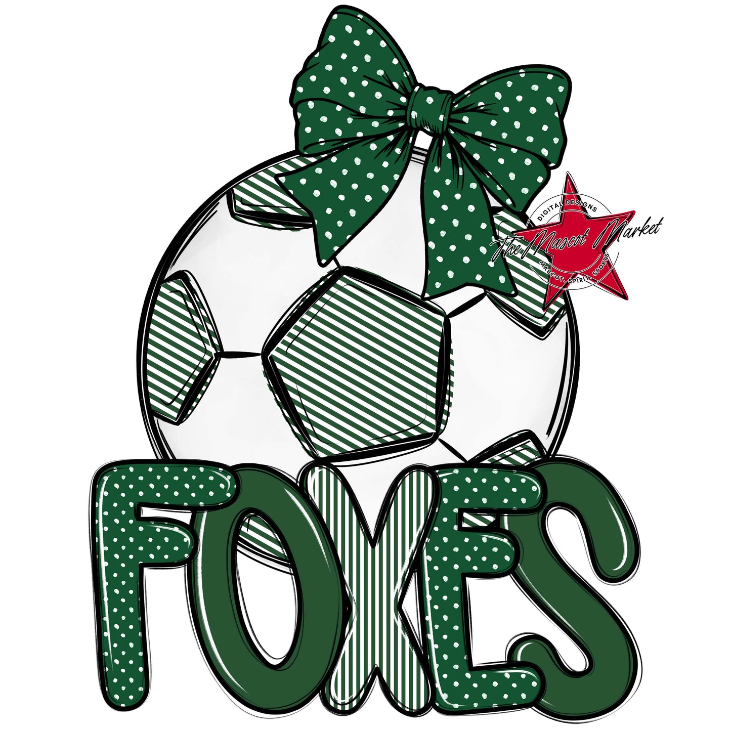 Foxes Soccer Spirit Design-Green