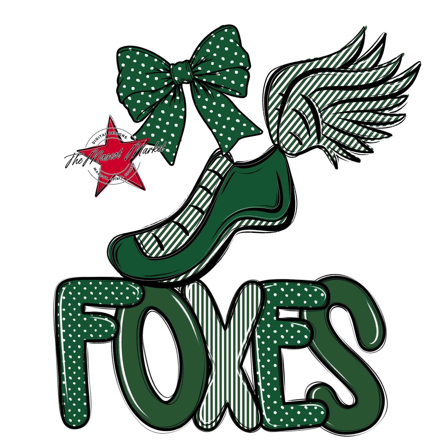 Foxes Track Spirit Design-Green