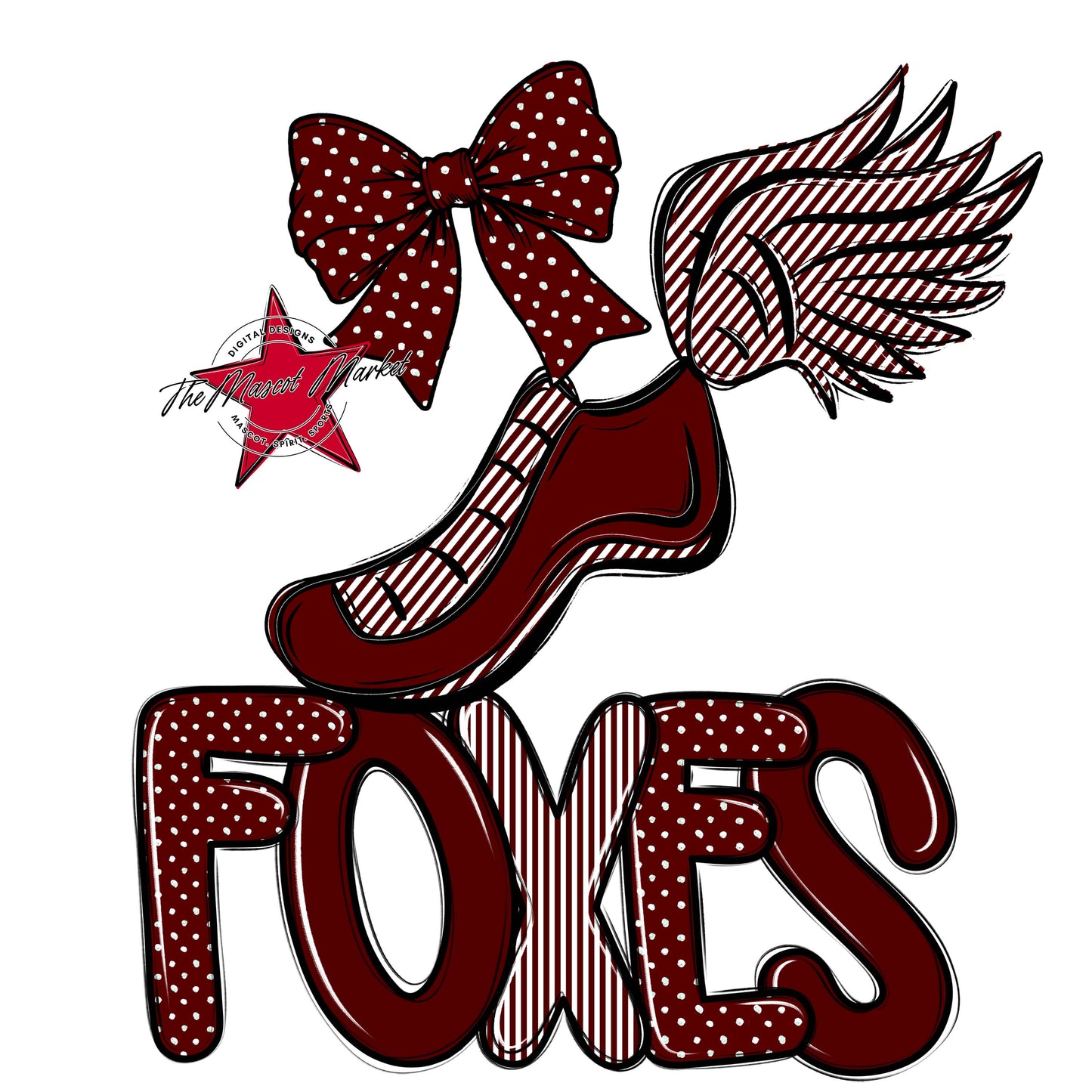Foxes Track Spirit Design-Maroon