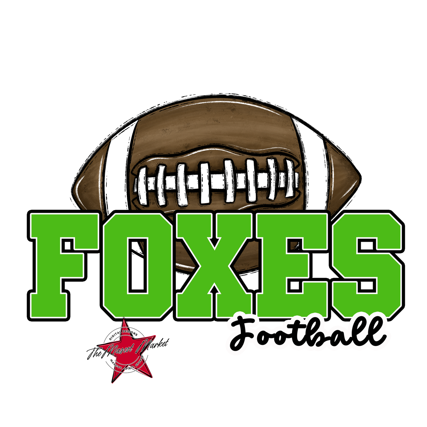Foxes Varsity Football-Bright Green
