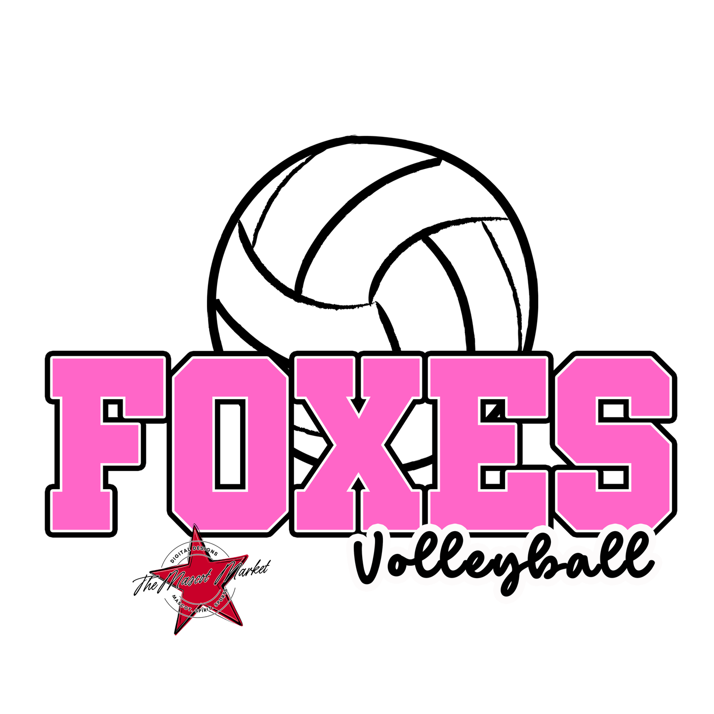 Foxes Varsity Volleyball-Baby Pink