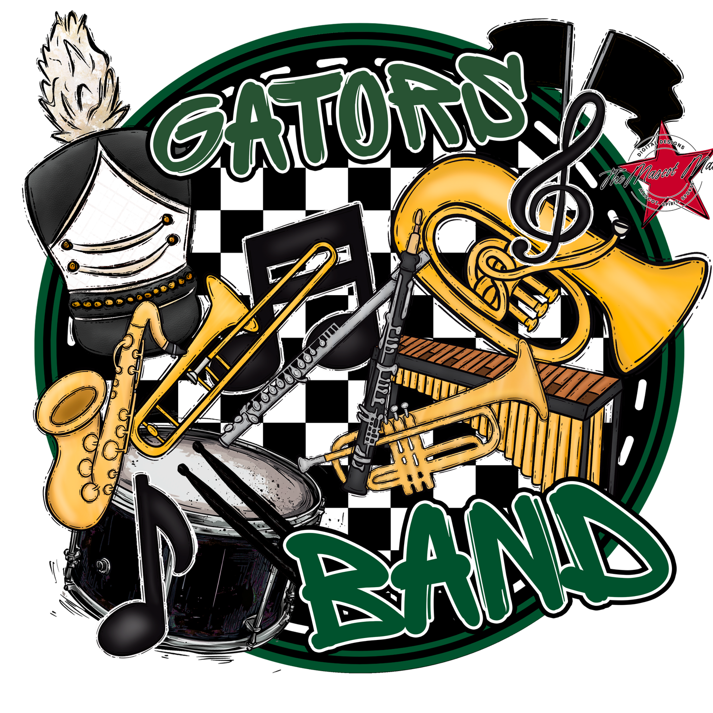 Gators Circle Band Design-Green