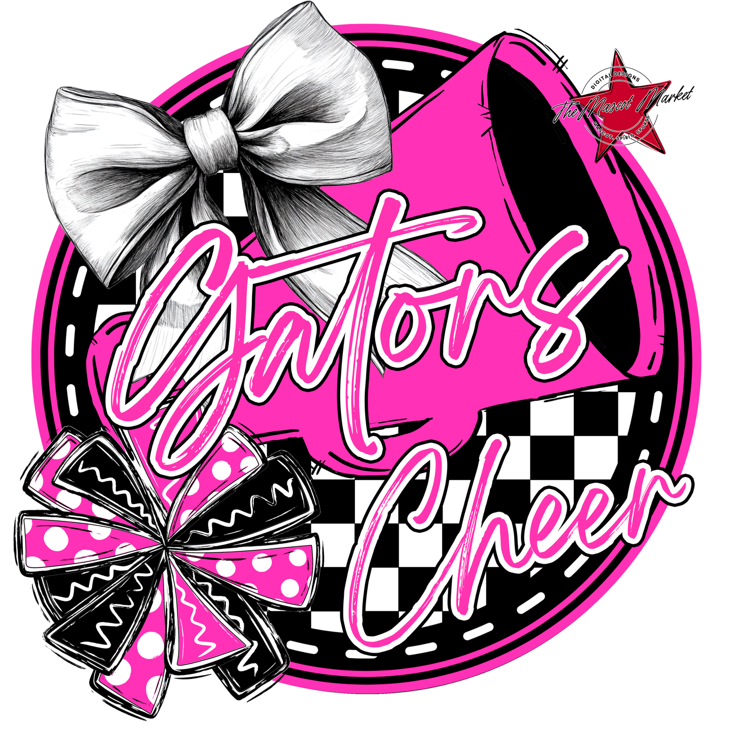 Gators Circle Cheer Design-Pink