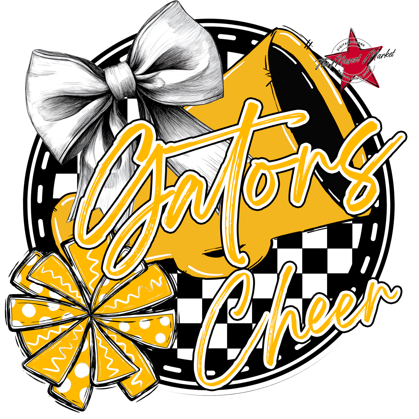 Gators Circle Cheer Design-Yellow