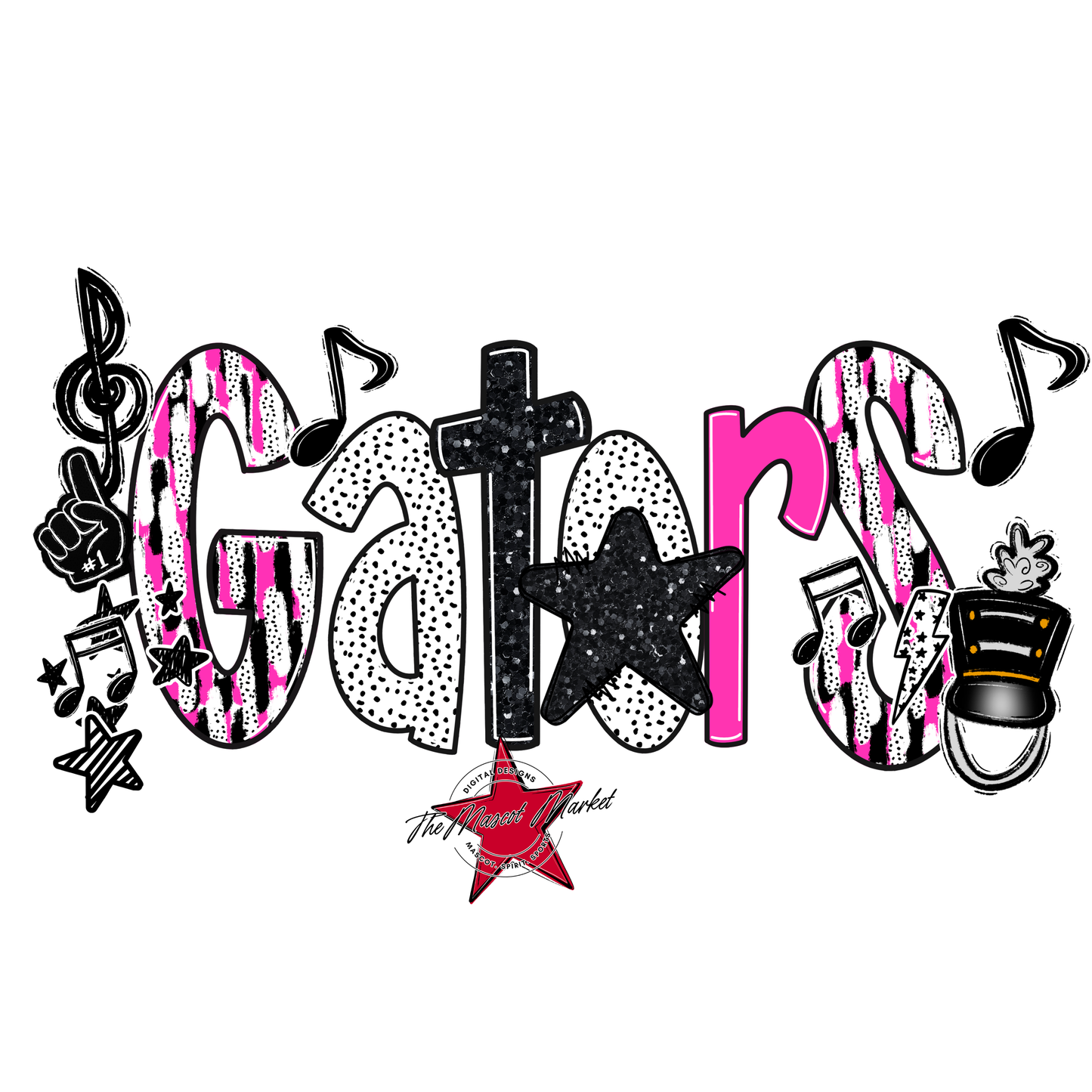 Gators Band Scrape-Pink