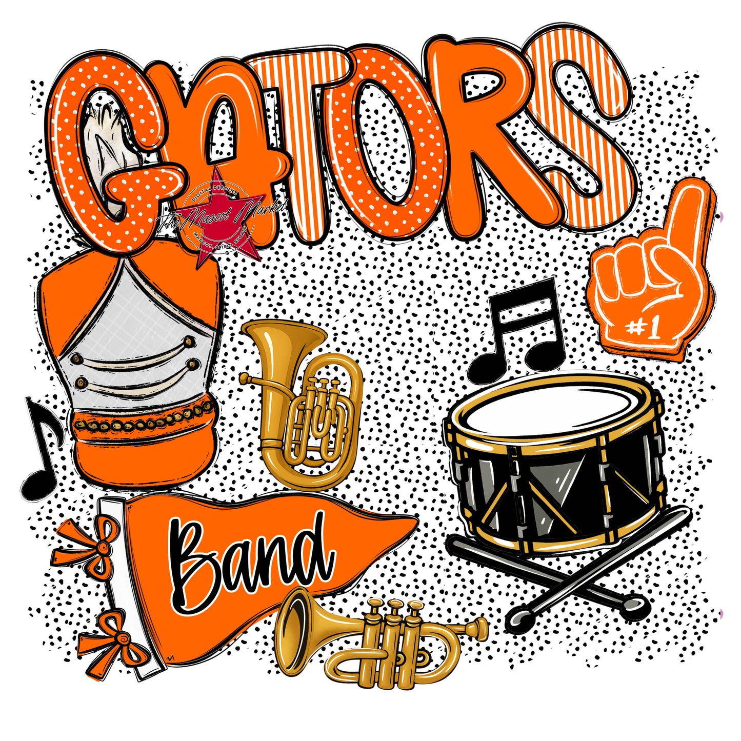 Gators Band Spirit-Orange
