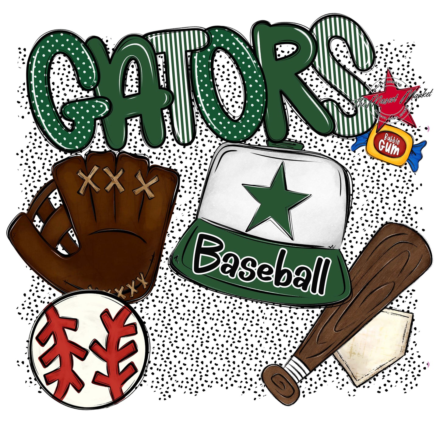 Gators Baseball Spirit-Green