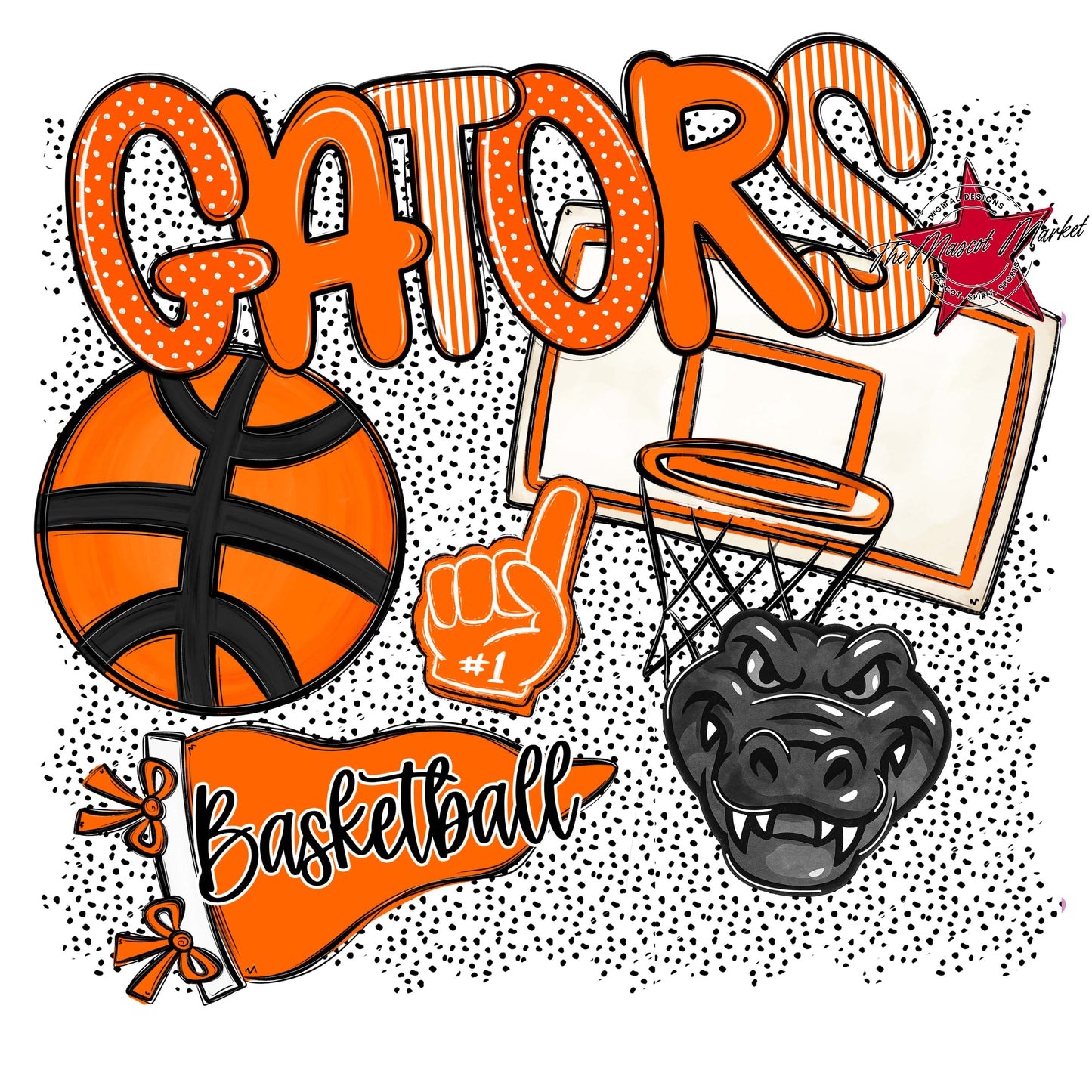 Gators Basketball Spirit-Orange
