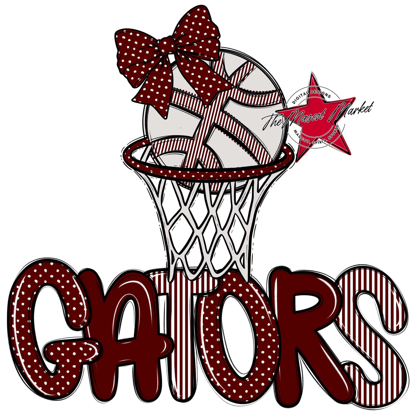 Gators Basketball Spirit Design-Maroon