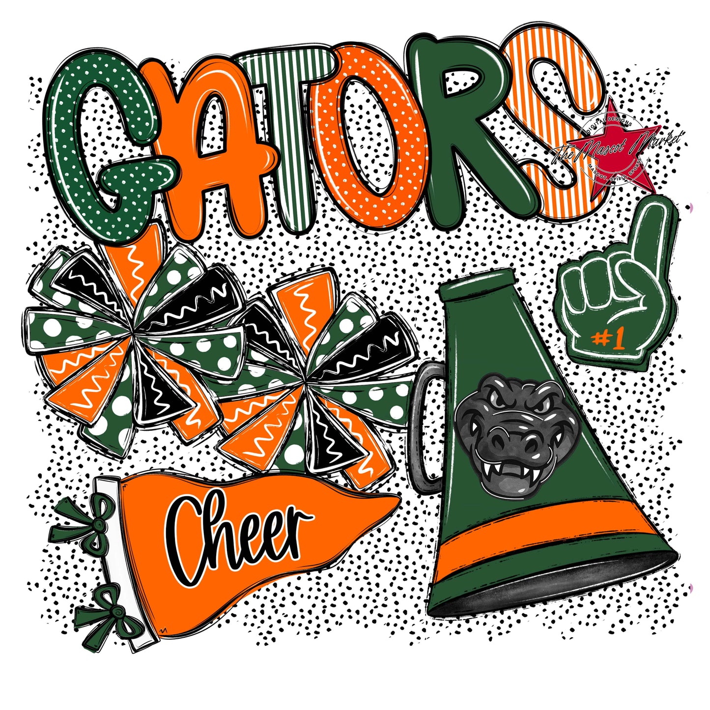 Gators Cheer Spirit-Green & Orange