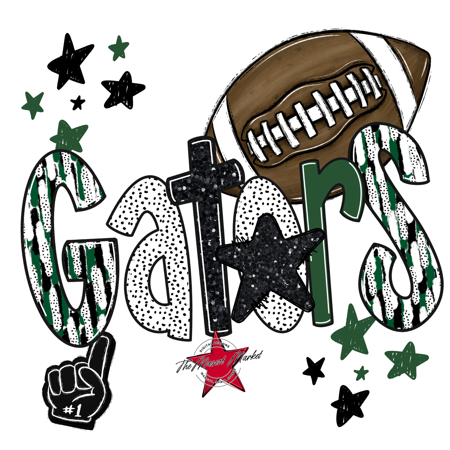 Gators Football Scrape-Green