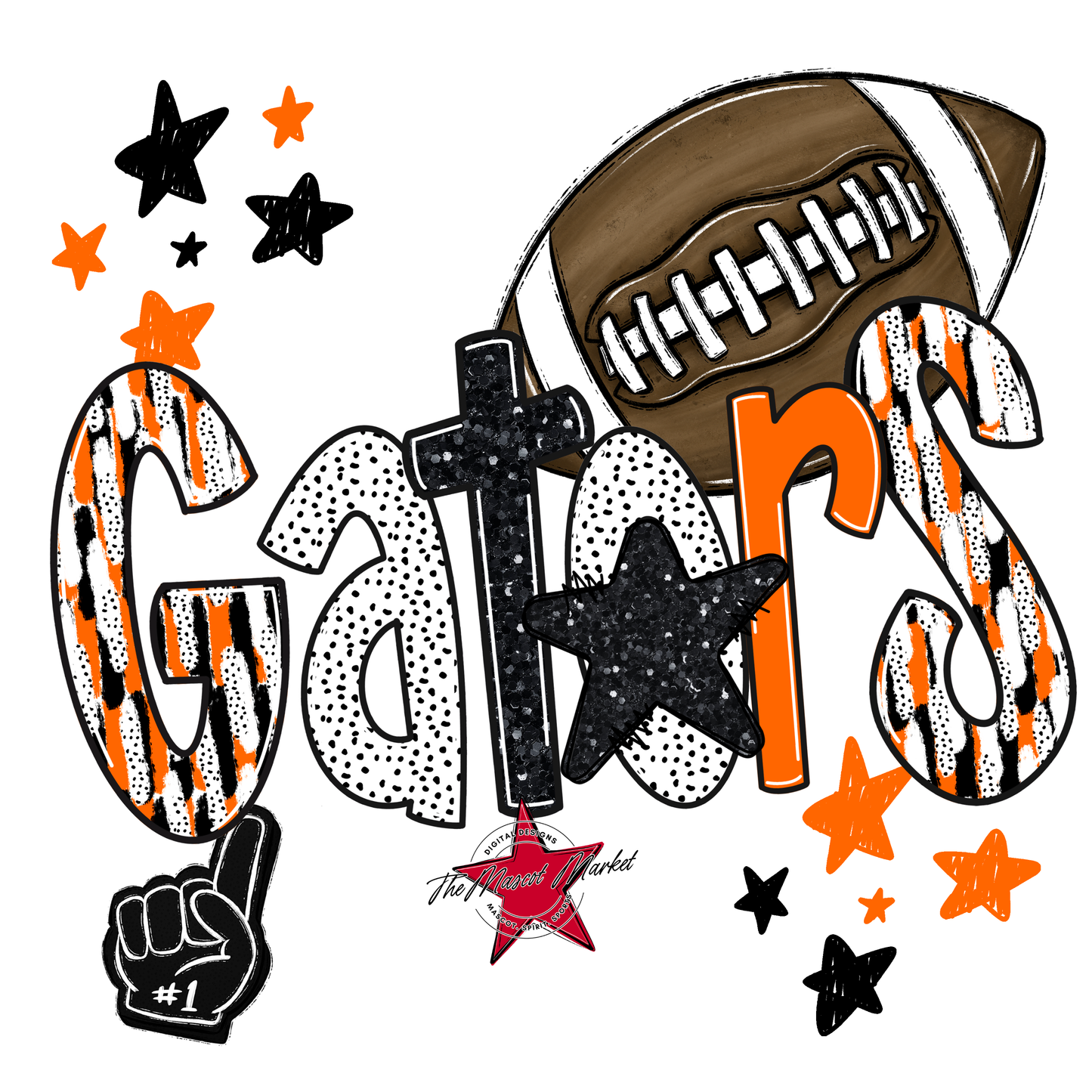 Gators Football Scrape-Orange