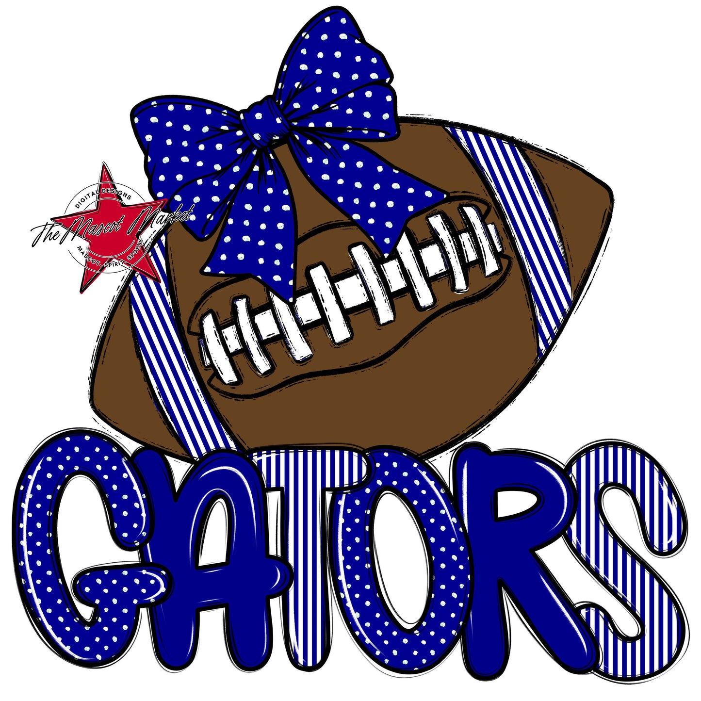 Gators Football Spirit Design-Blue