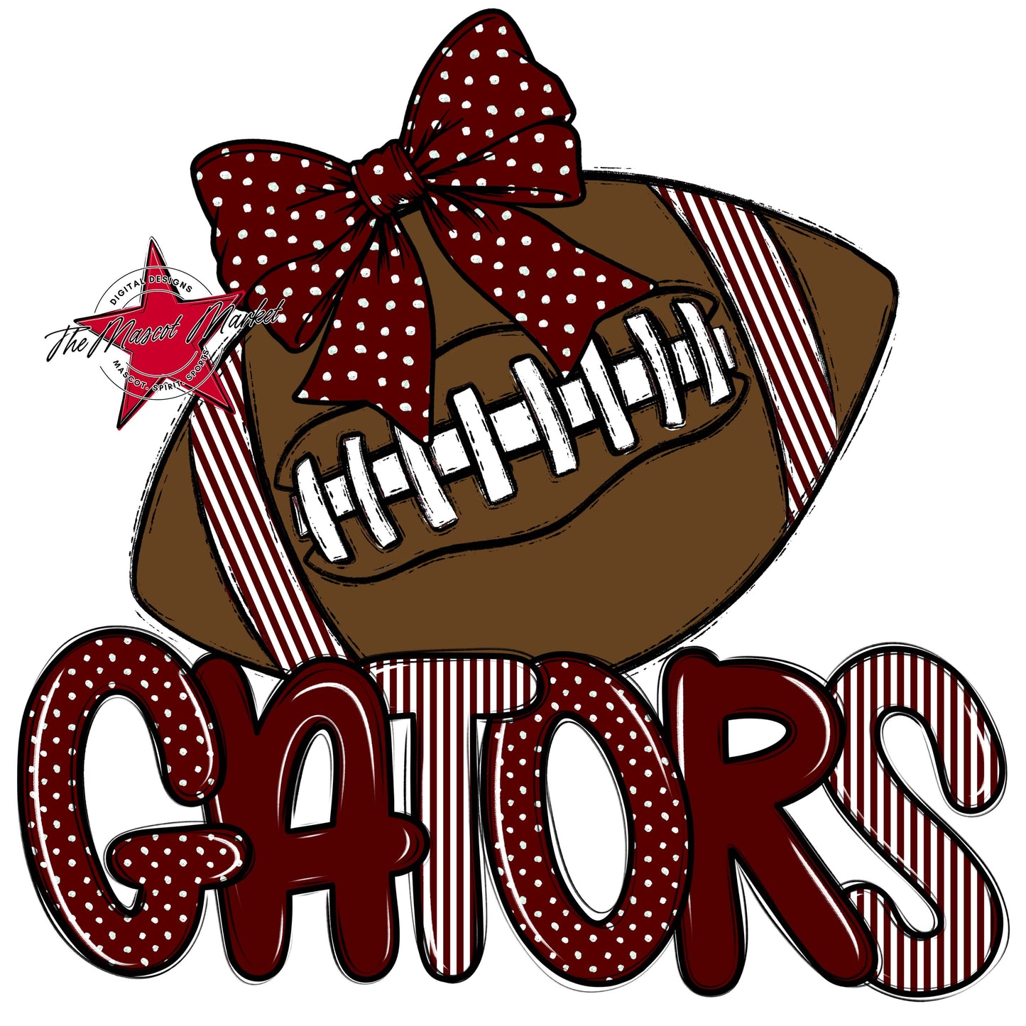 Gators Football Spirit Design-Maroon