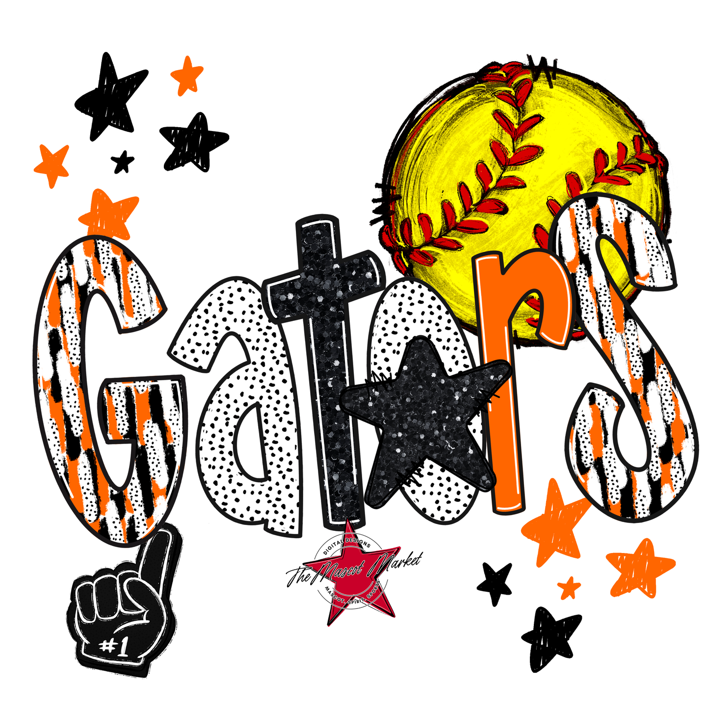 Gators Softball Scrape-Orange