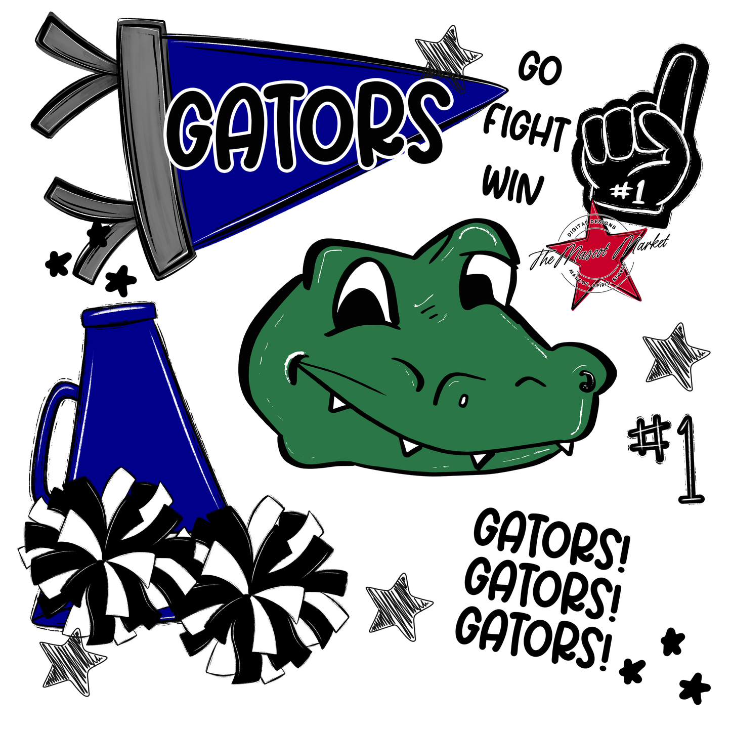Gators Spirit Design-Blue