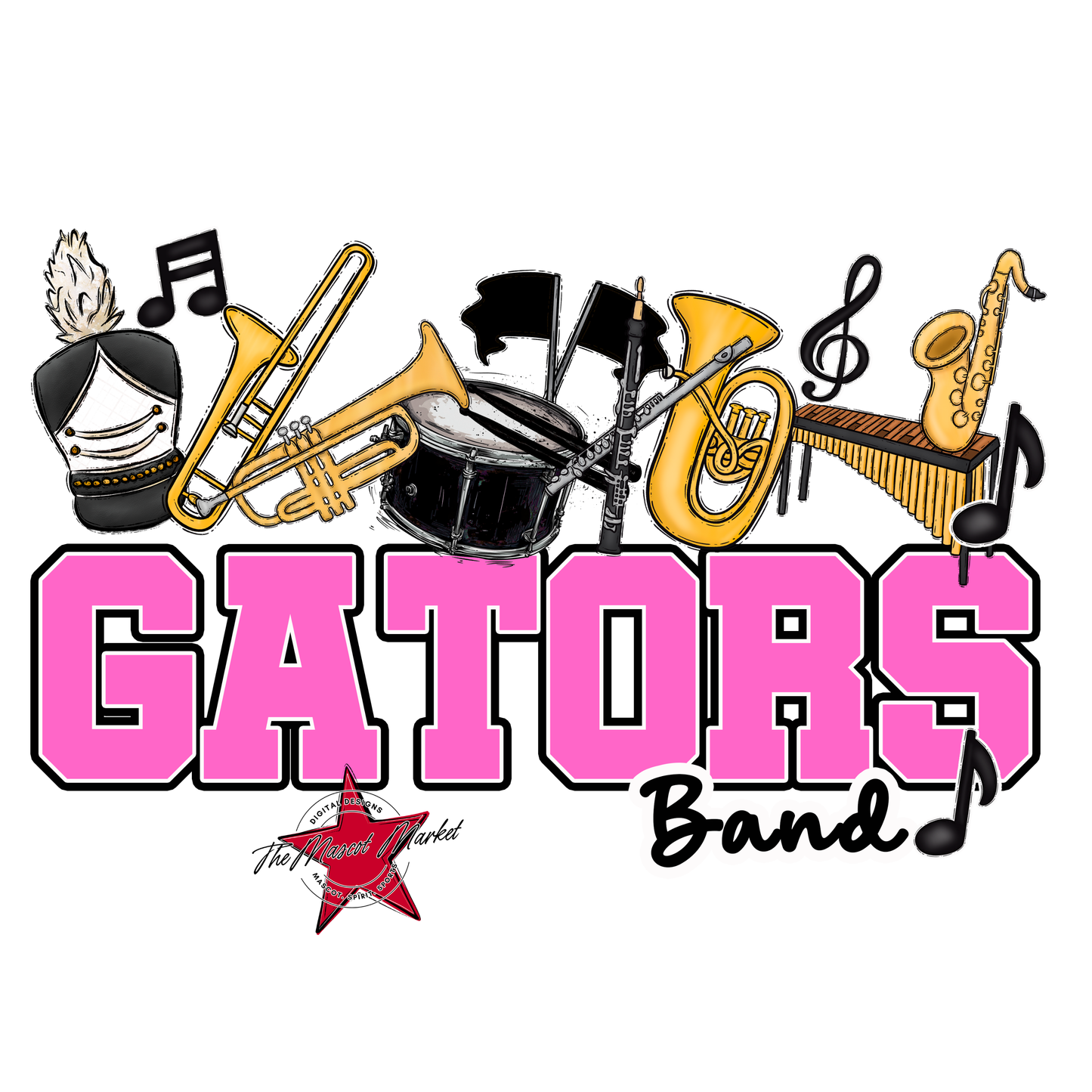 Gators Varsity Band-Baby Pink