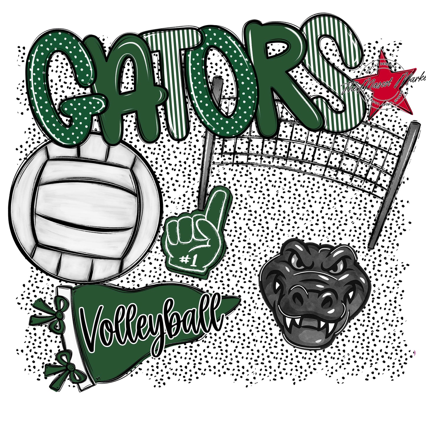 Gators Volleyball Spirit-Green