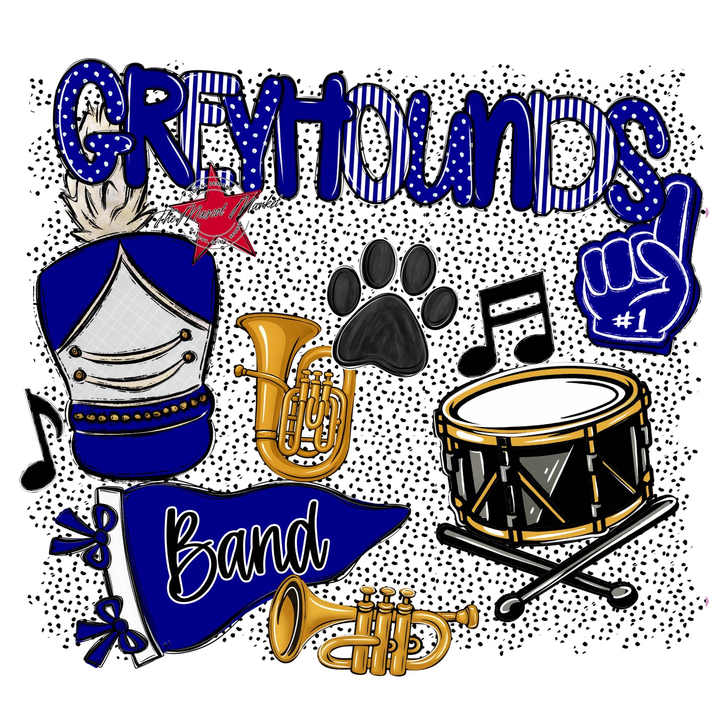 Greyhounds Band Spirit-Blue