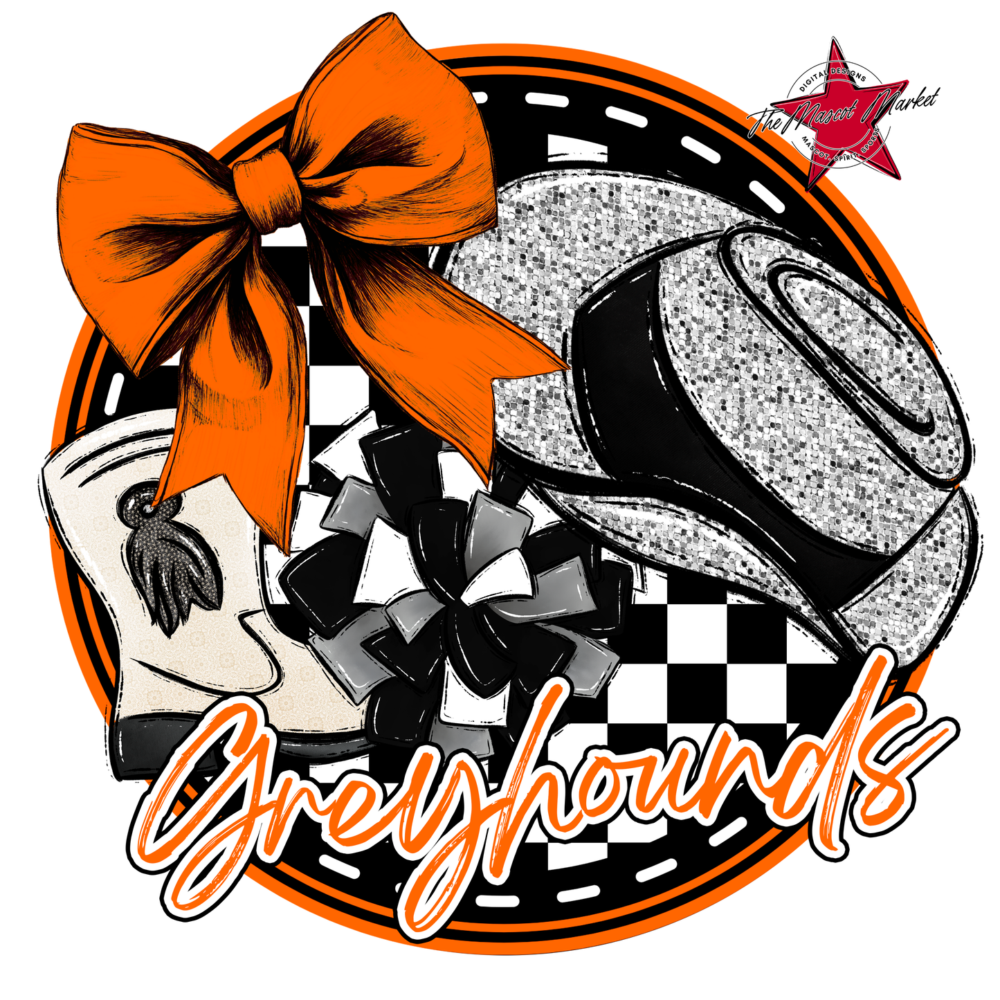 Greyhounds Circle Drillteam Design-Orange