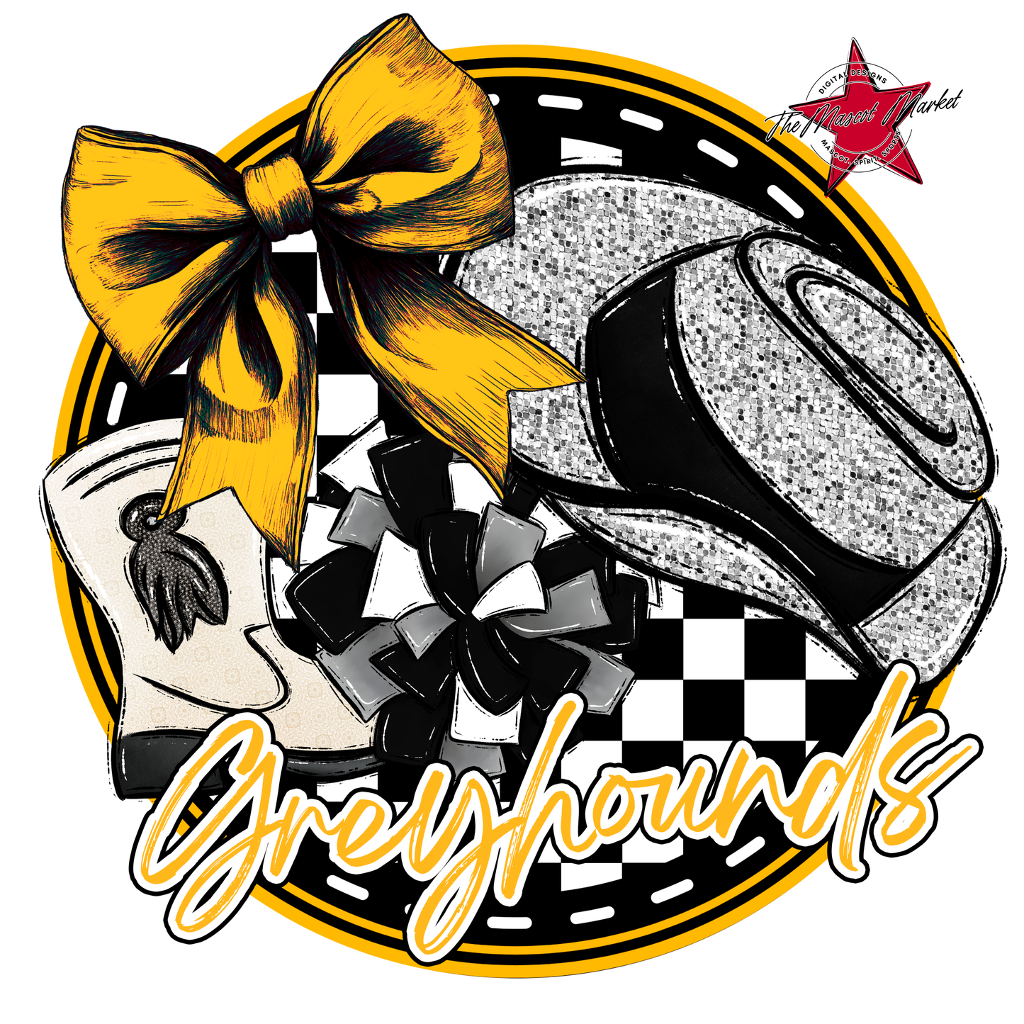 Greyhounds Circle Drillteam Design-Yellow