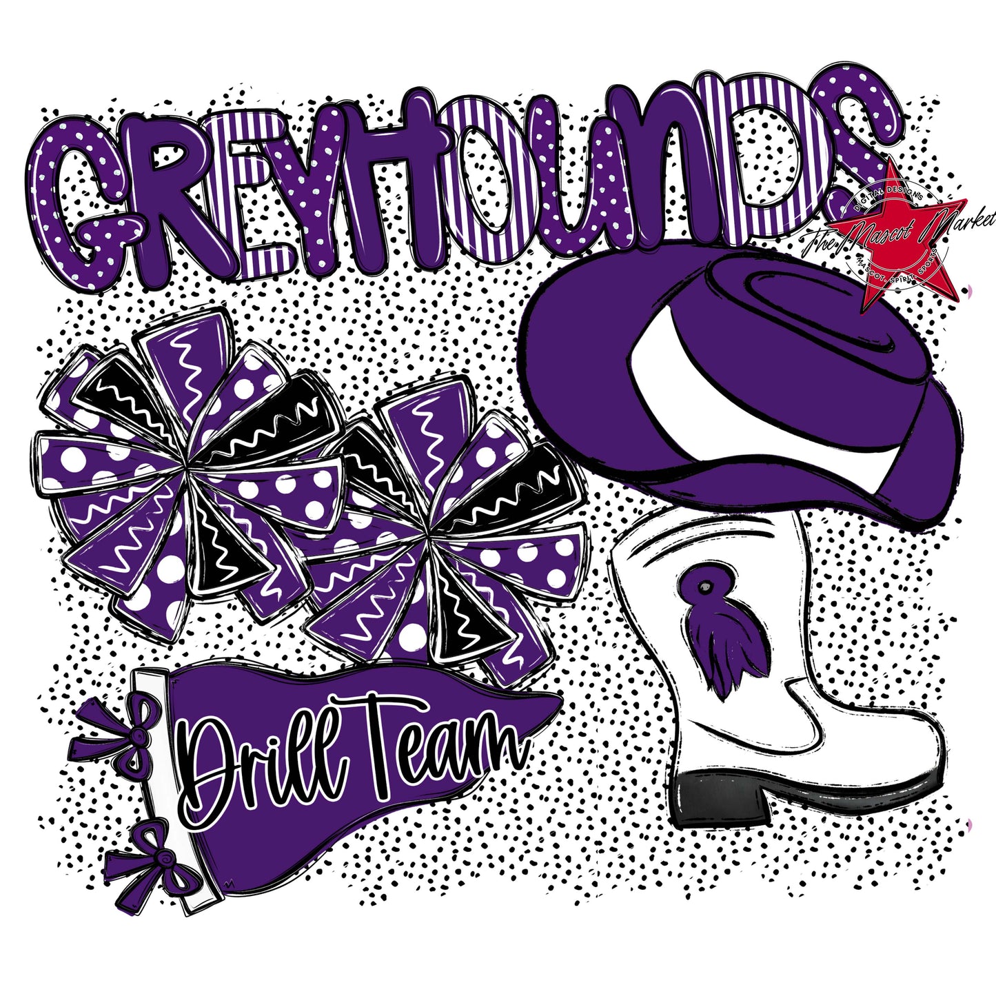 Greyhounds Drillteam Spirit-Purple