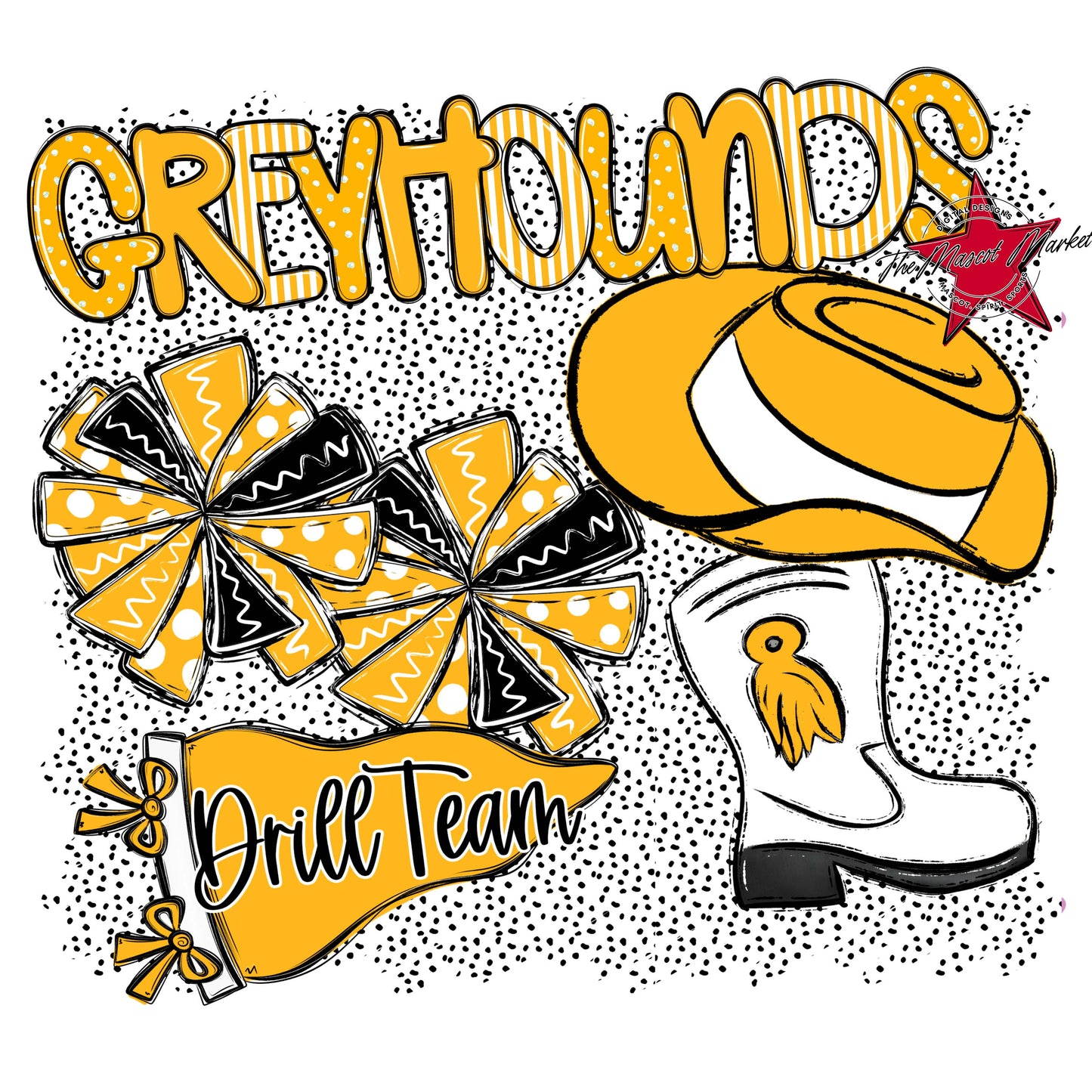 Greyhounds Drillteam Spirit-Yellow