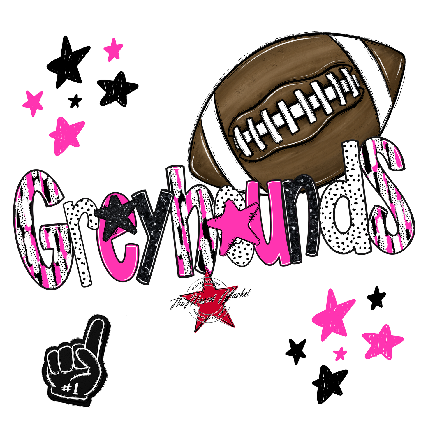 Greyhounds Football Scrape-Pink