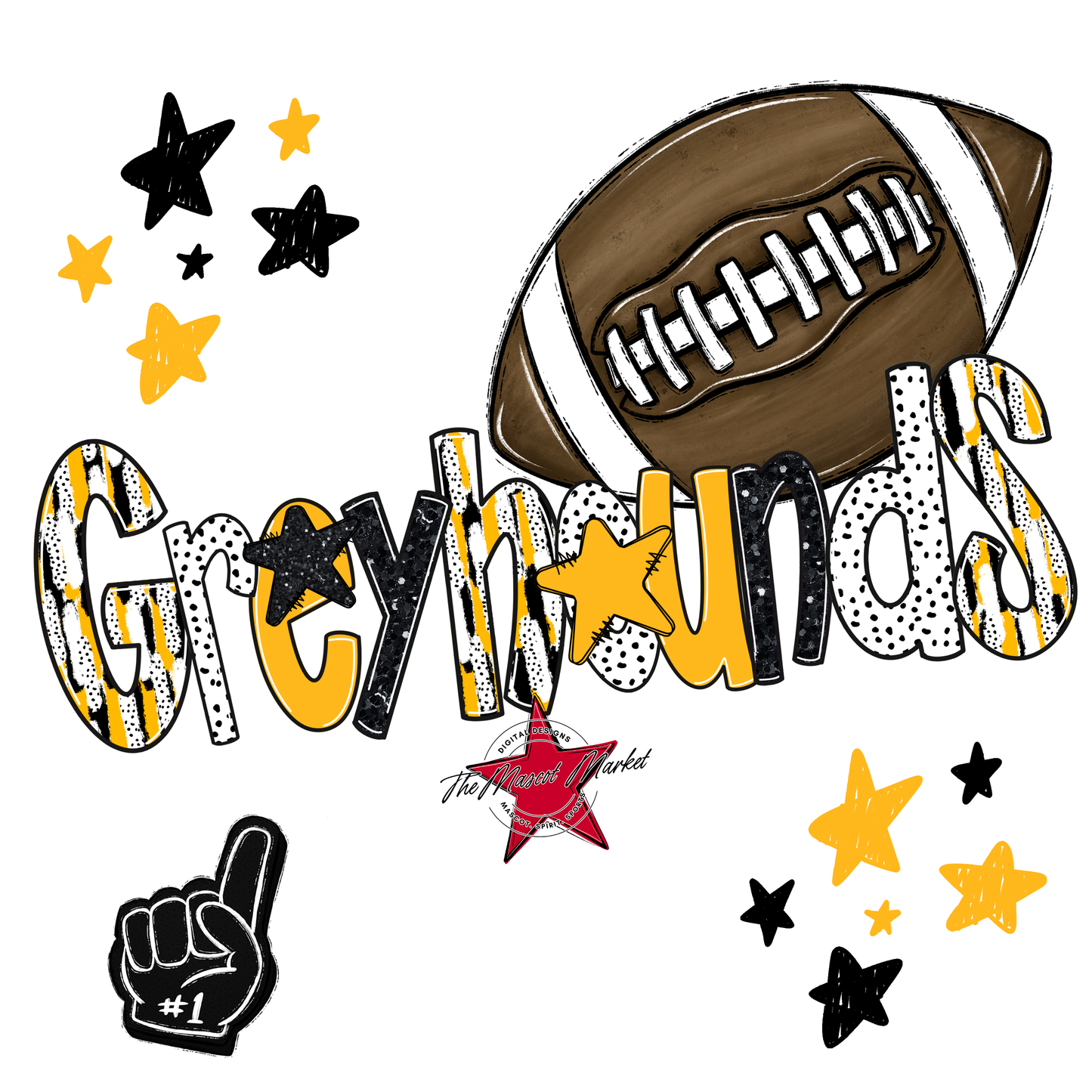 Greyhounds Football Scrape-Yellow