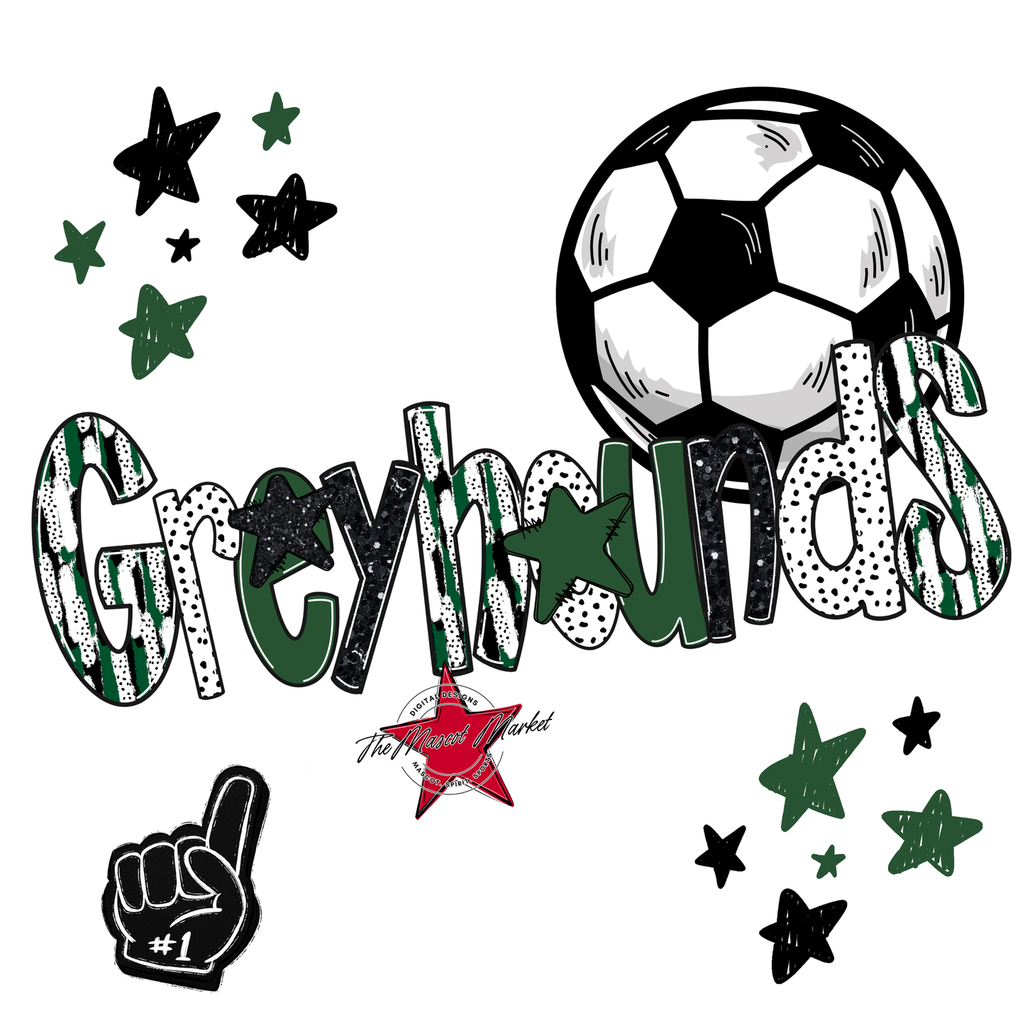 Greyhounds Soccer Scrape-Green