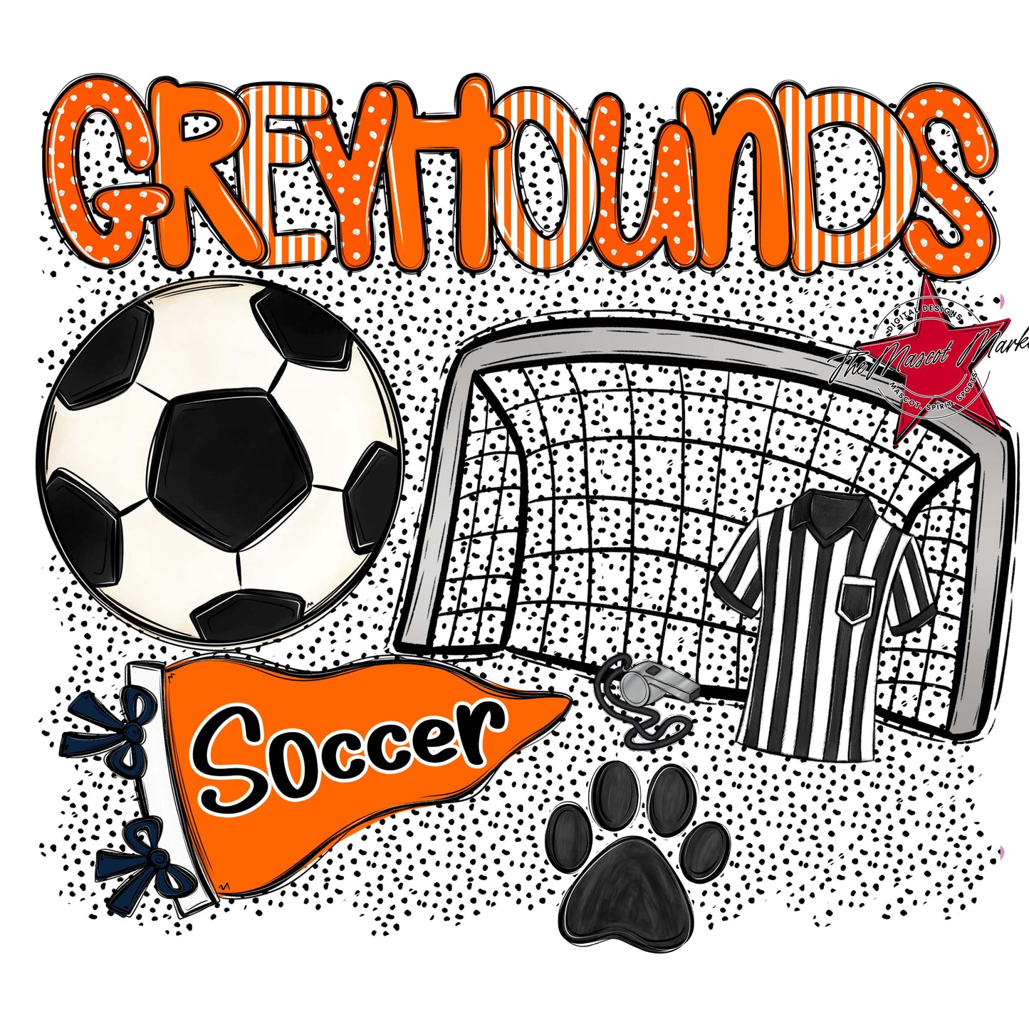 Greyhounds Soccer Spirit-Orange