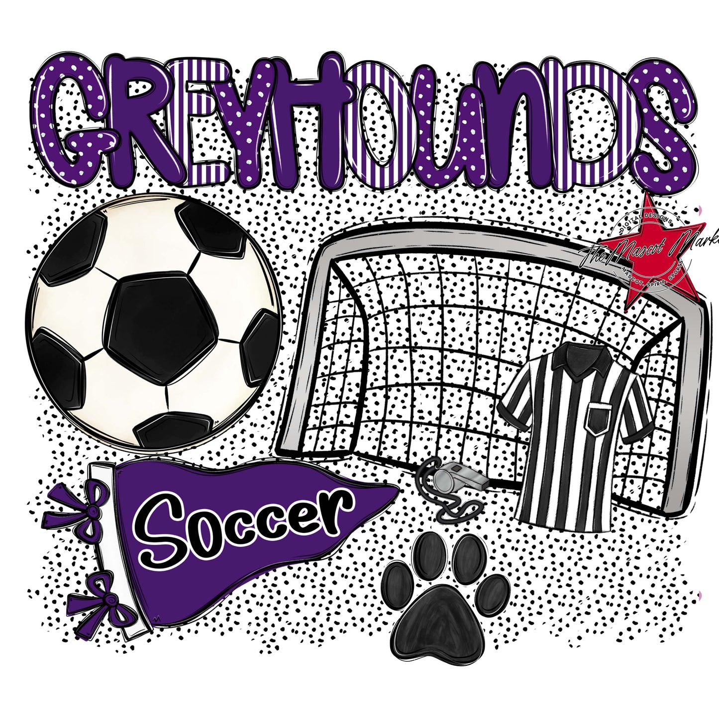 Greyhounds Soccer Spirit-Purple