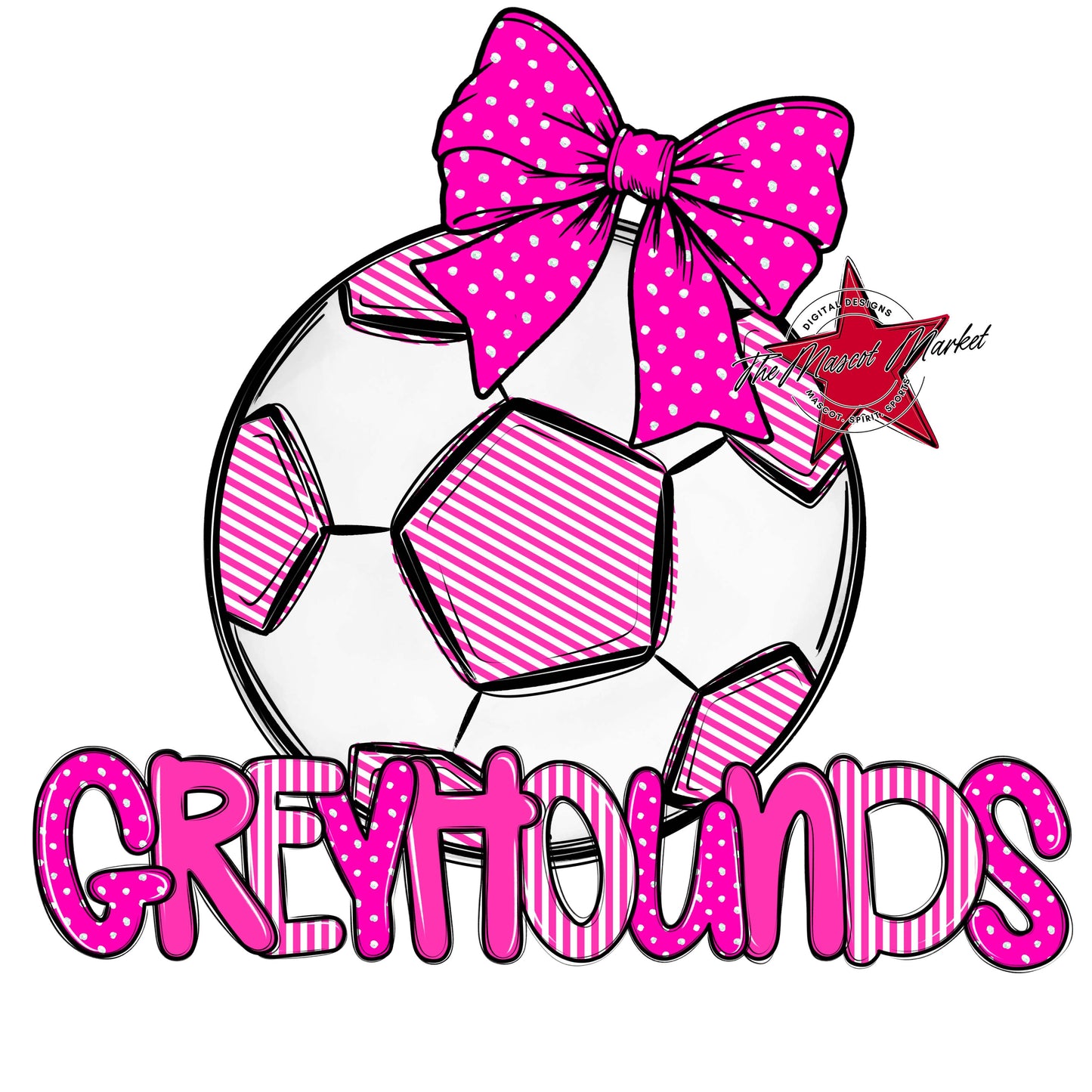 Greyhounds Soccer Spirit Design-Pink