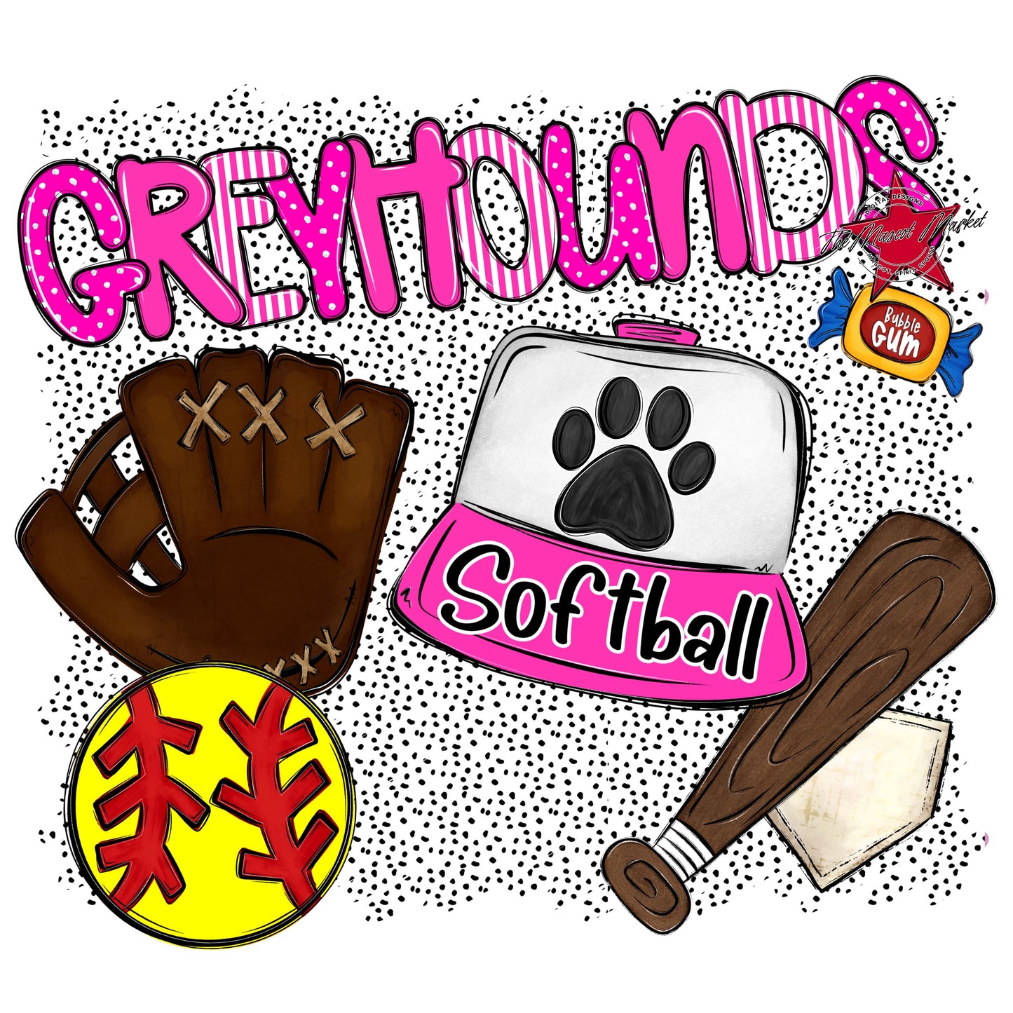 Greyhounds Softball Spirit-Pink