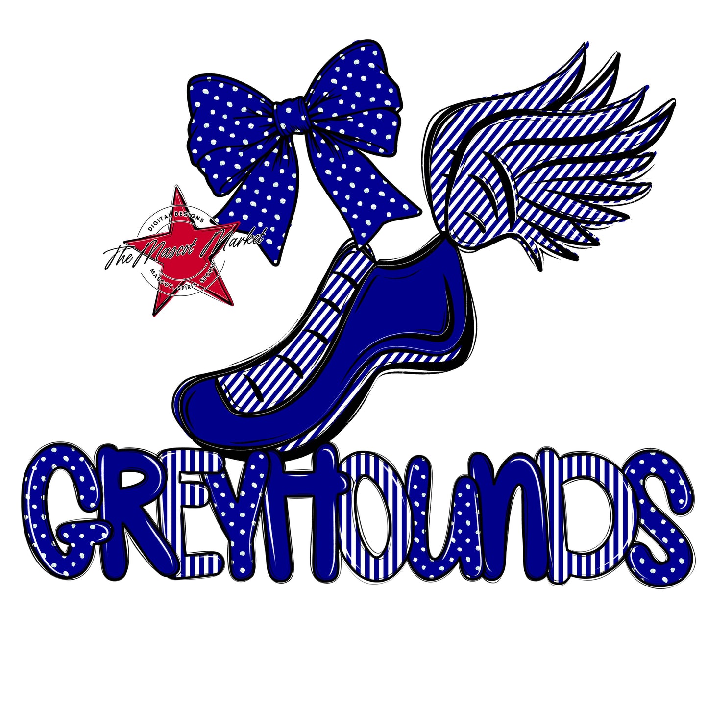Greyhounds Track Spirit Design-Blue