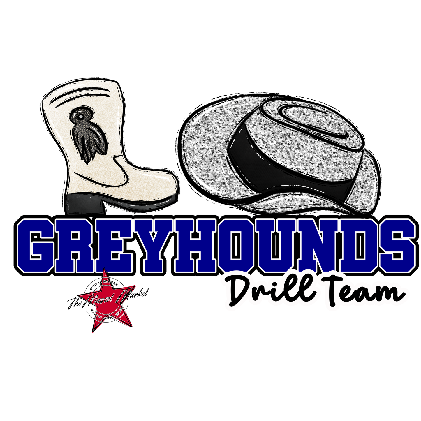 Greyhounds Varsity Drillteam-Blue