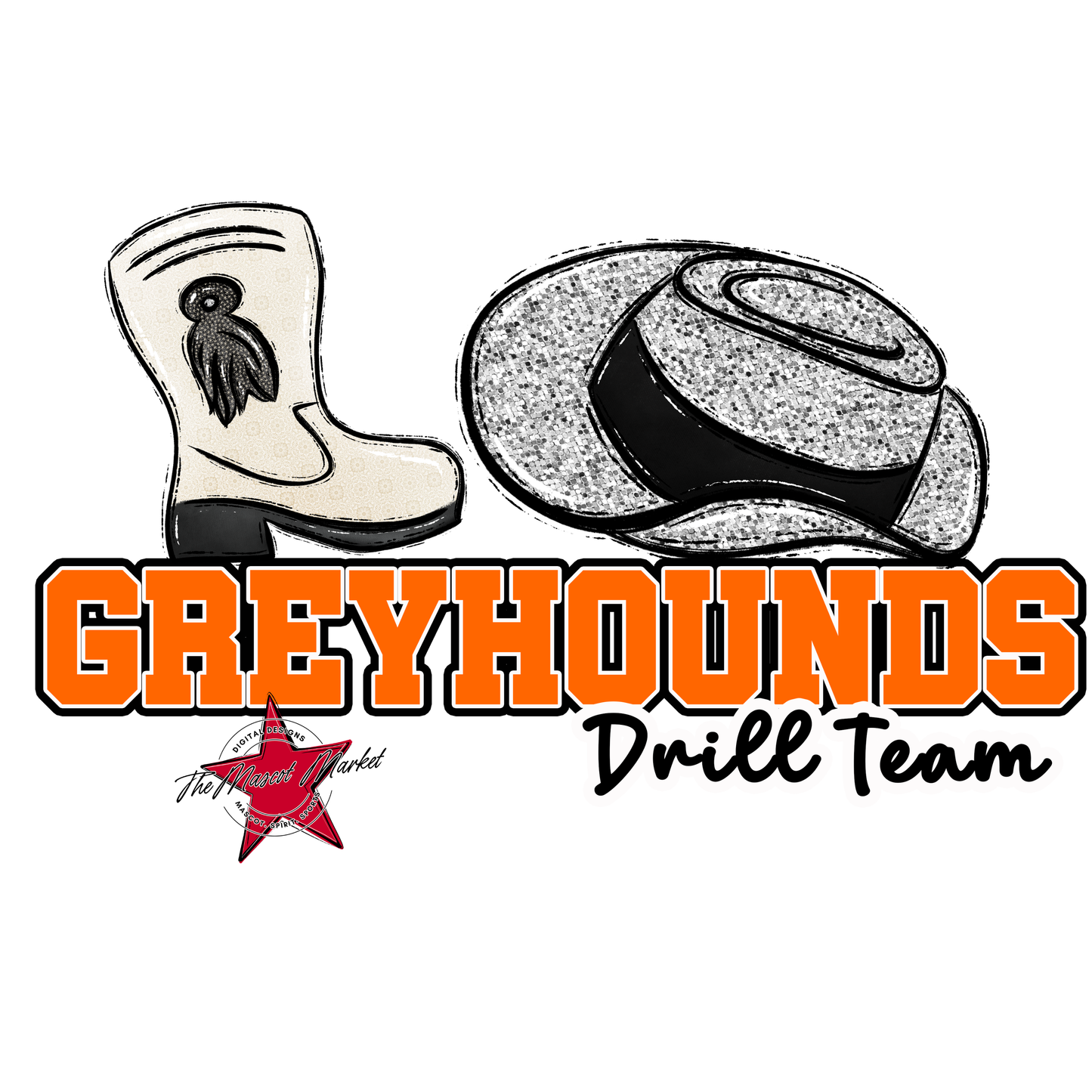 Greyhounds Varsity Drillteam-Orange