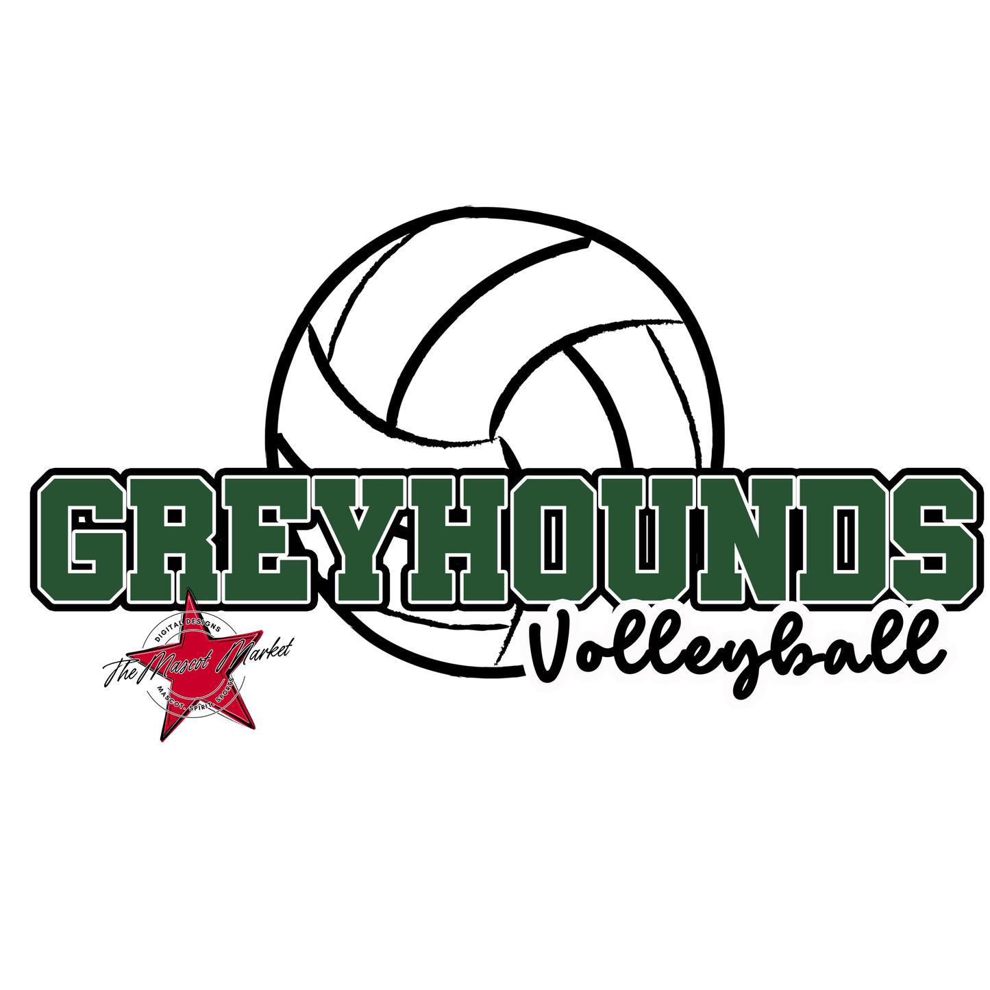 Greyhounds Varsity Volleyball-Green
