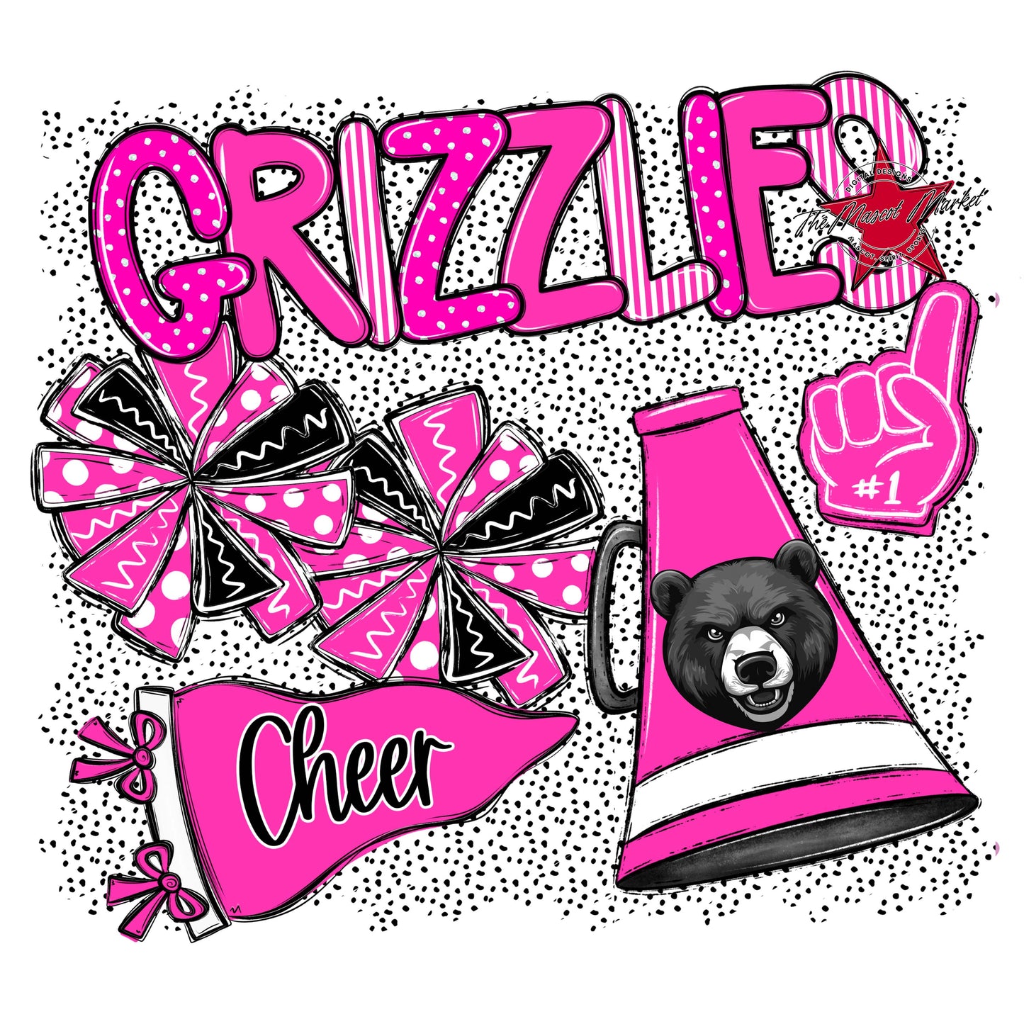 Grizzlies Cheer Spirit-Pink